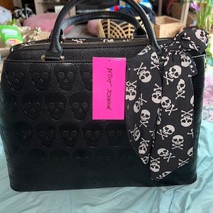 Betsy Johnson Black Skull Bag